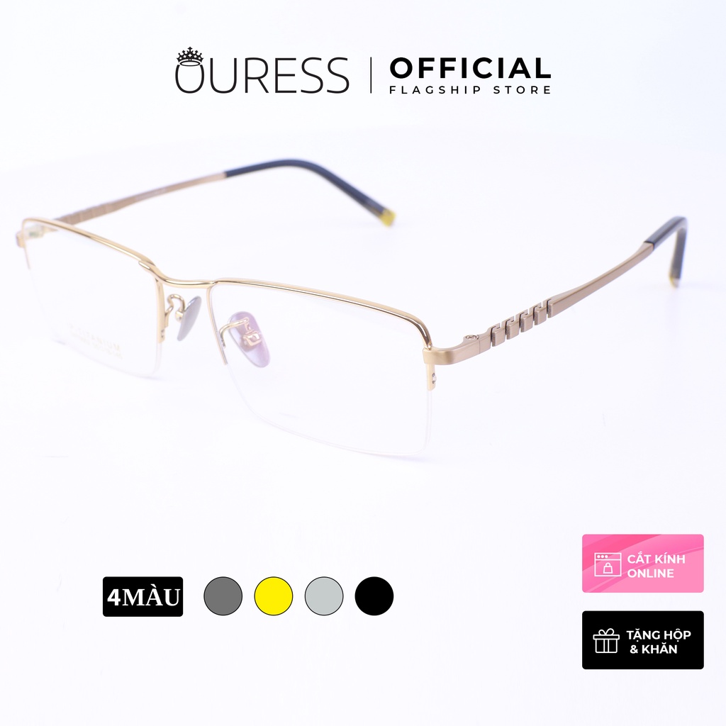 Gọng kính titanium sw10002 thời trang nam cao cấp siêu nhẹ siêu bền OURESS