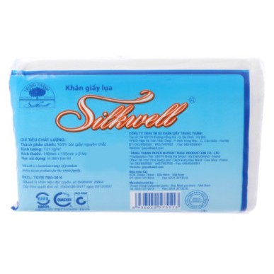 Khăn giấy ăn giấy lụa SILKWELL 250 tờ khổ 14 mềm mịn chính hãng