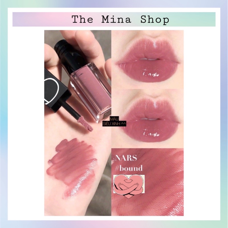 Son kem Nars Velvet Lip Glide màu Bound, minisize, date xa