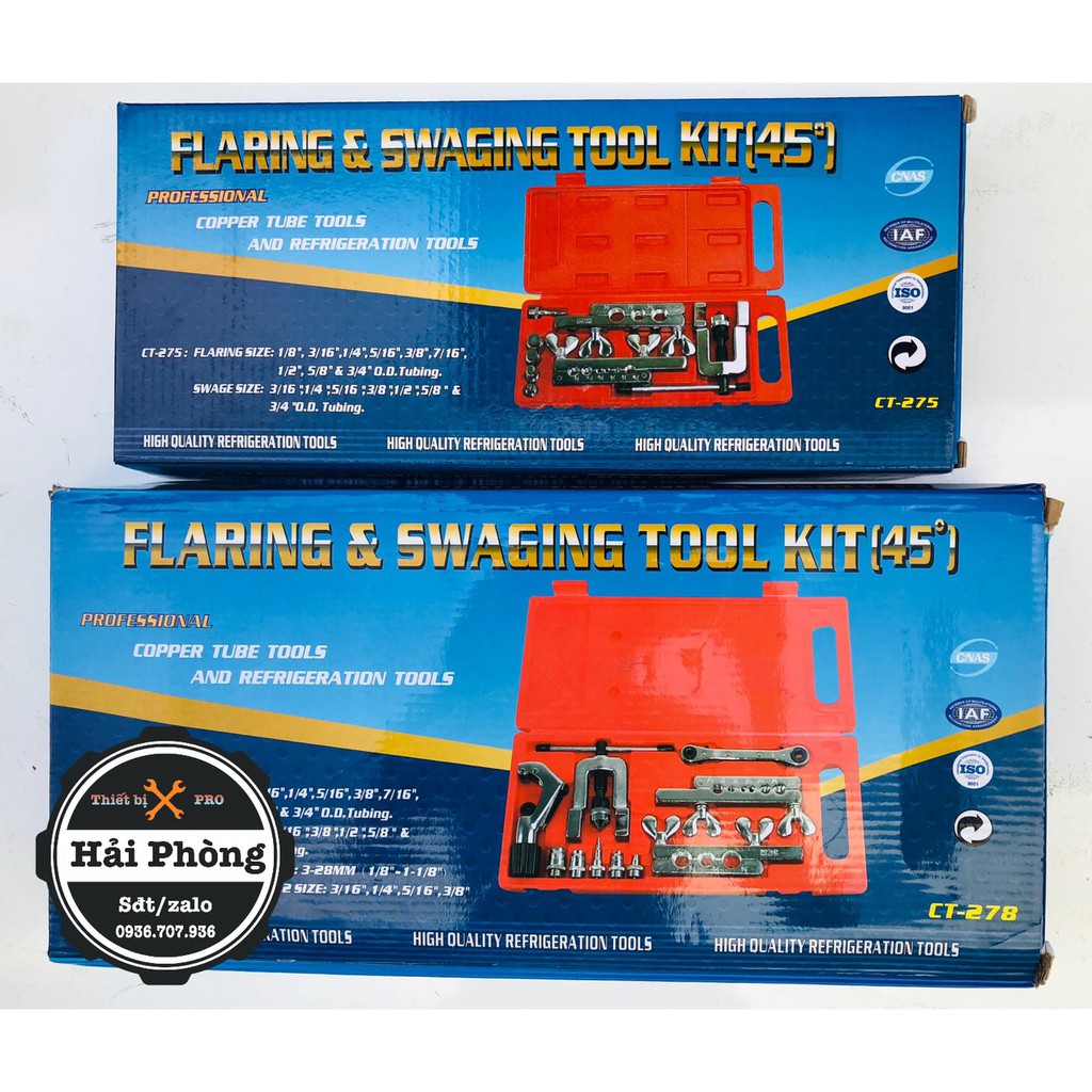 Bộ loe ống đồng chính tâm CT278 và CT275 , dụng cụ long lã ống điều hòa máy lạnh Tunuk