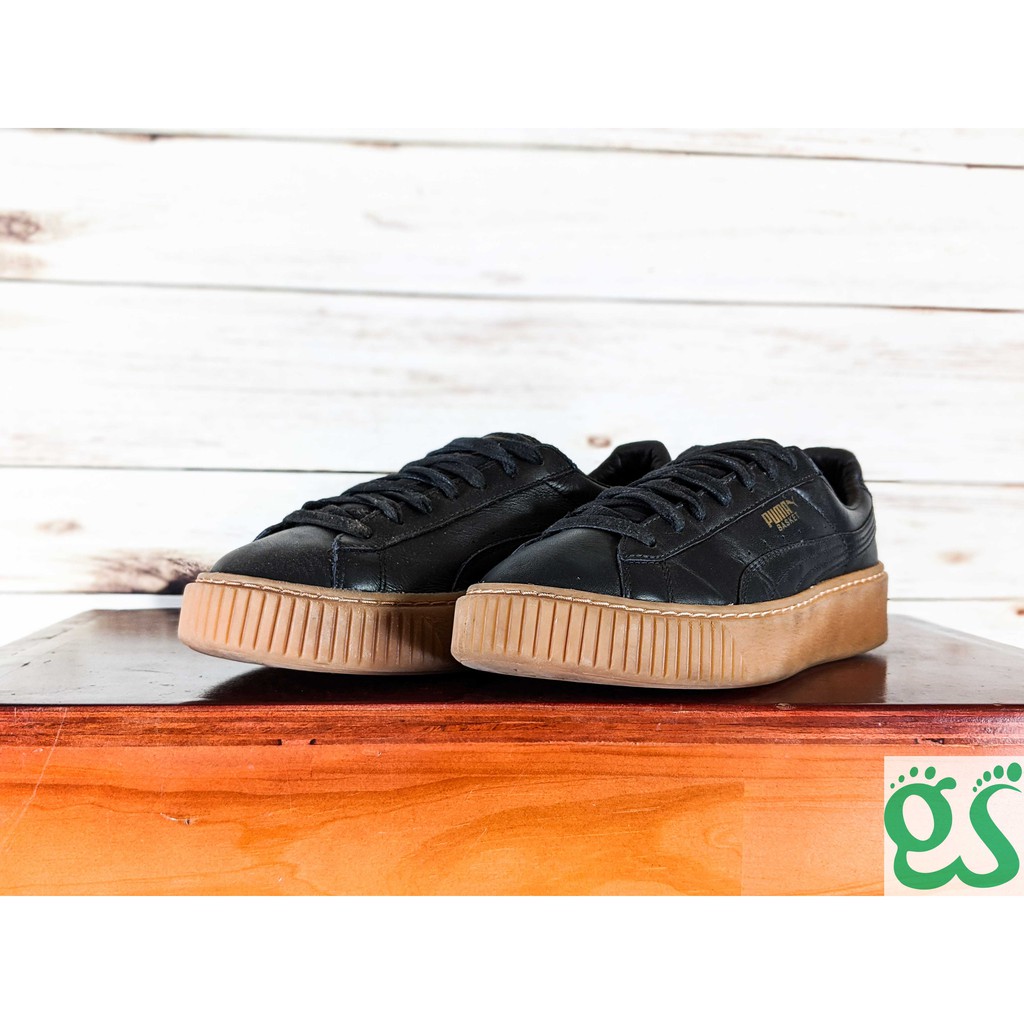 (SIZE 38) Giày thể thao chính hãng 2hand PUMA BASKET PLATFORM CORE ` /