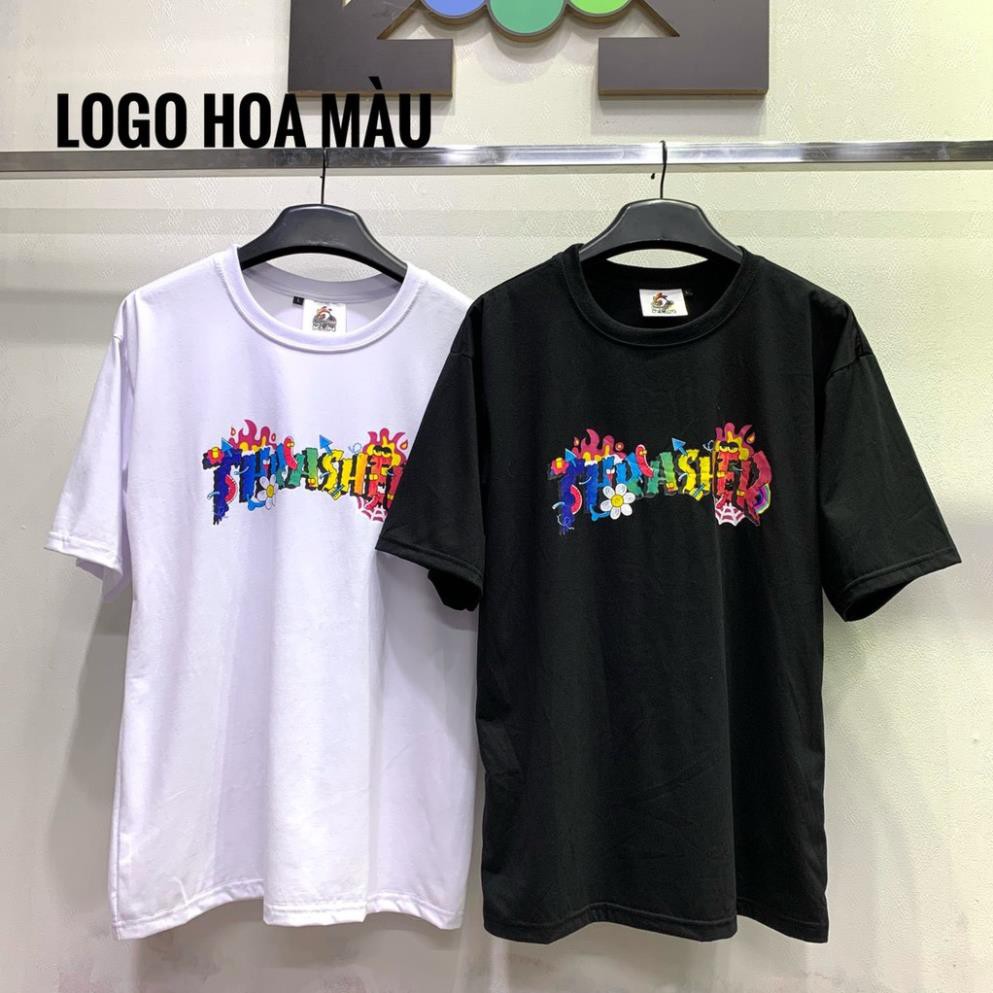 Áo thun Thrasher logo Tím Áo thun tay lỡ Nam nữ KUN SHOP  ྇