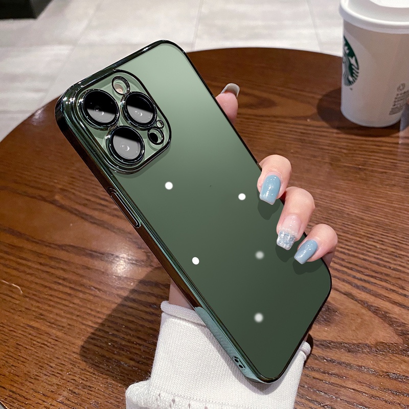 Ốp Điện Thoại Tổng Hợp 3D Trong Suốt Mạ Điện Chống Bụi Cho iPhone 12 12Pro 12Promax 13 13Pro 13Promax