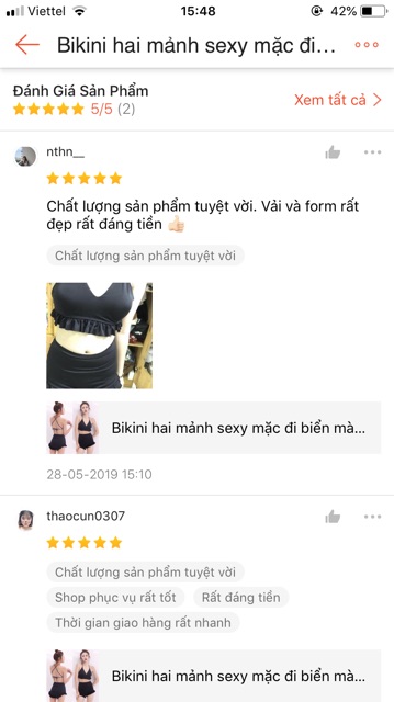 Bikini hai mảnh sexy mặc đi biển màu đen ( Đảm bảo như hình)