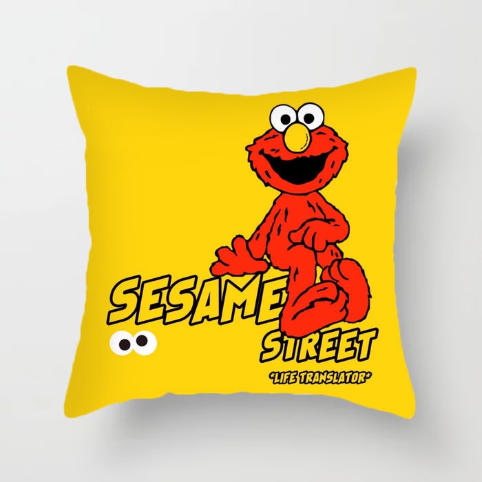 Gối Đệm Ghế Sofa In Hình Kaws/Sesame Street/Kaw Pokémon Ấm Áp Không Gối