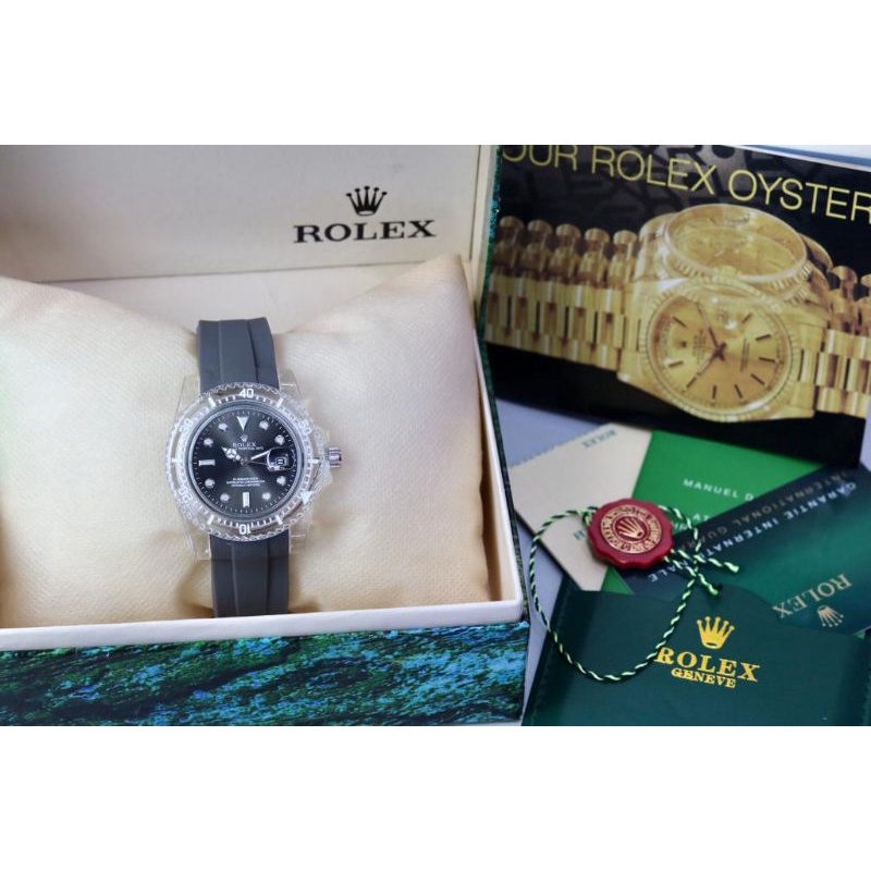 Đồng Hồ Rolex Thạch Anh Trong Suốt Cho Nữ