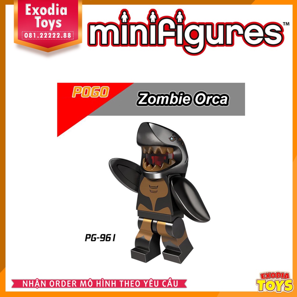 Xếp hình Minifigure hoá trang linh vật ngộ nghĩnh - Đồ Chơi Lắp Ghép Sáng Tạo - POGO 928-962