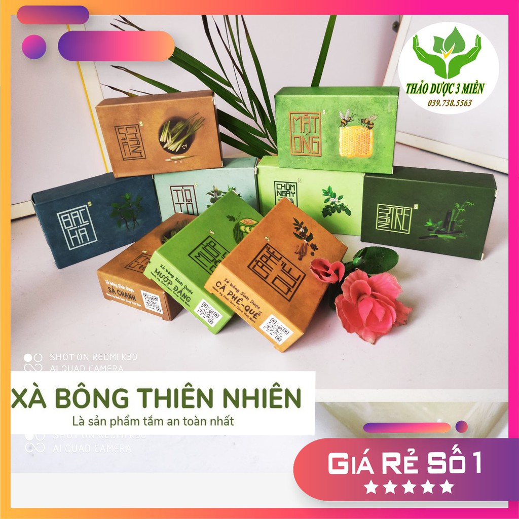 Xà Phòng Xà bông Mướp Đắng organic sạch mát da, sát khuẩn, ngừa mụn lưng, rôm sảy mề đay dạng sáp 100gr hàng chính hãng