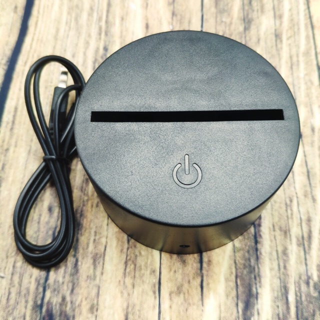 Đế Đèn Ngủ Led 3d Đế Đèn Trang Trí ~ Đèn Led 7 Màu có thể sáng 16 Màu cáp nối tiện lợi ( không gồm mica hình)