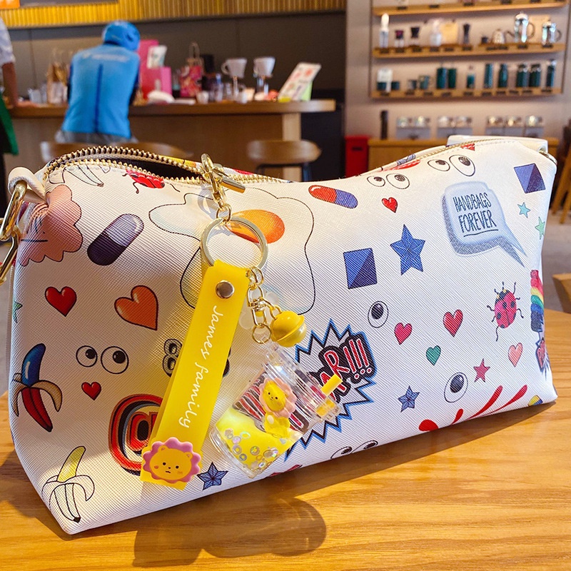 Móc Khóa Hình Ly Trà Sữa Hoạt Hình Đáng Yêu