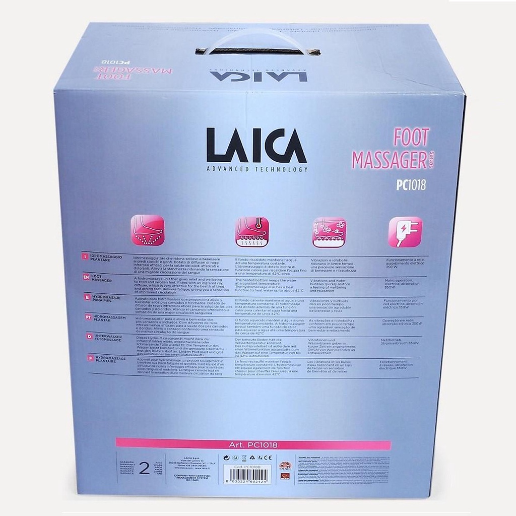 Bồn ngâm chân massage Laica PC1018 - 3 chế độ