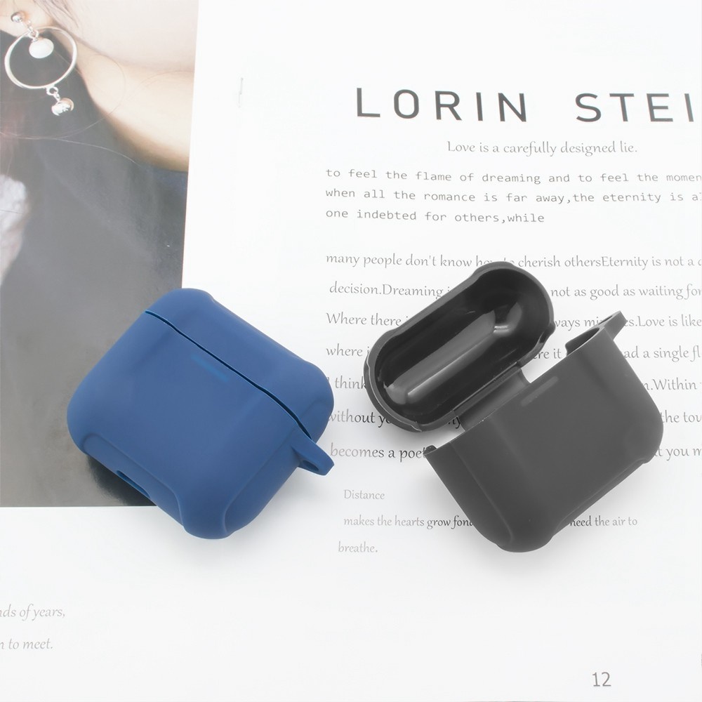 Chống Rơi Vỏ Bảo Vệ Hộp Sạc Tai Nghe Airpods Chống Rớt Hình Đầu Lâu Màu Xanh Dạ Quang