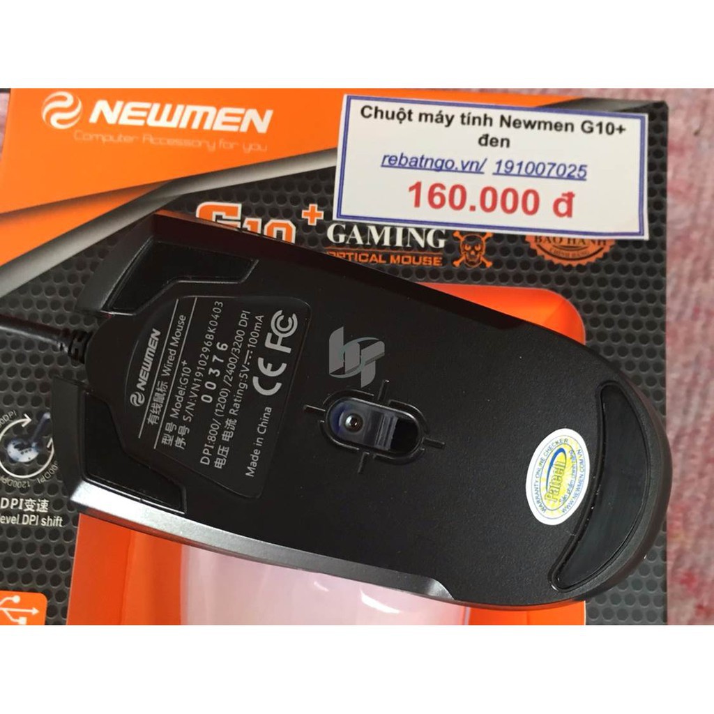 Chuột máy tính Newmen G10+ Đen 3200DPI