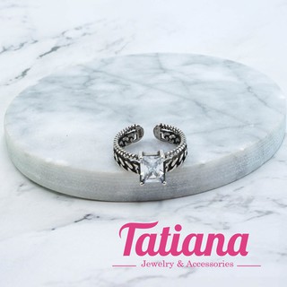 Nhẫn bạc thái đen - Tatiana - n2332 (bạc đen)