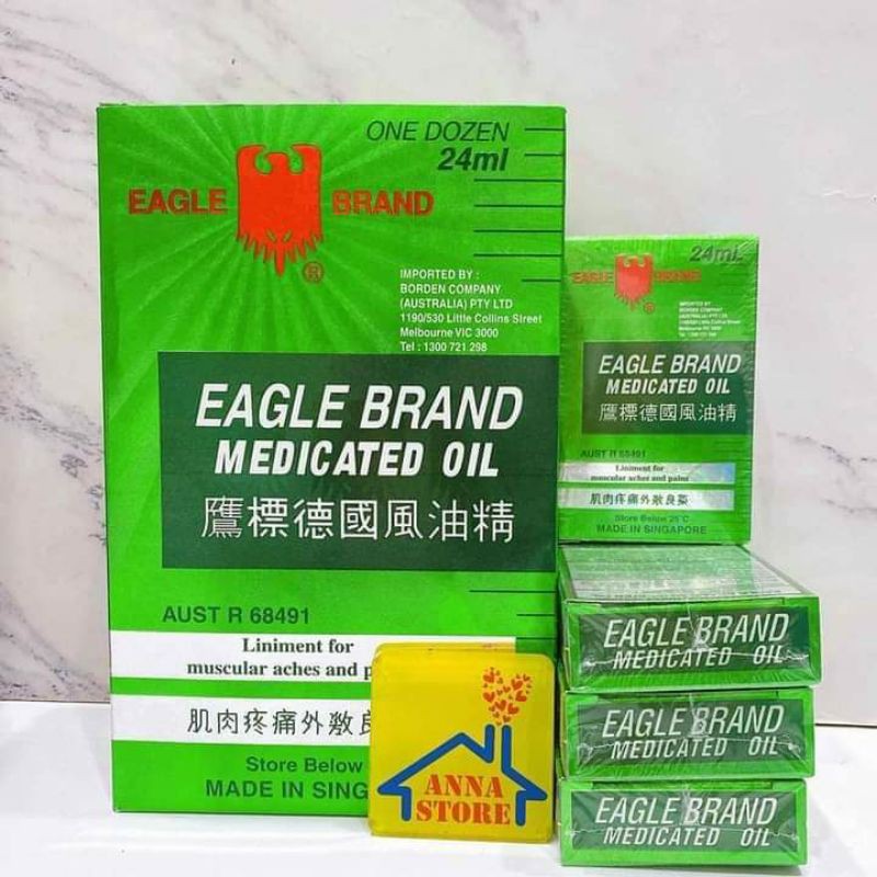 Dầu xanh con ó EAGLE BRAND MEDICATED OIL [HÀNG XÁCH TAY]