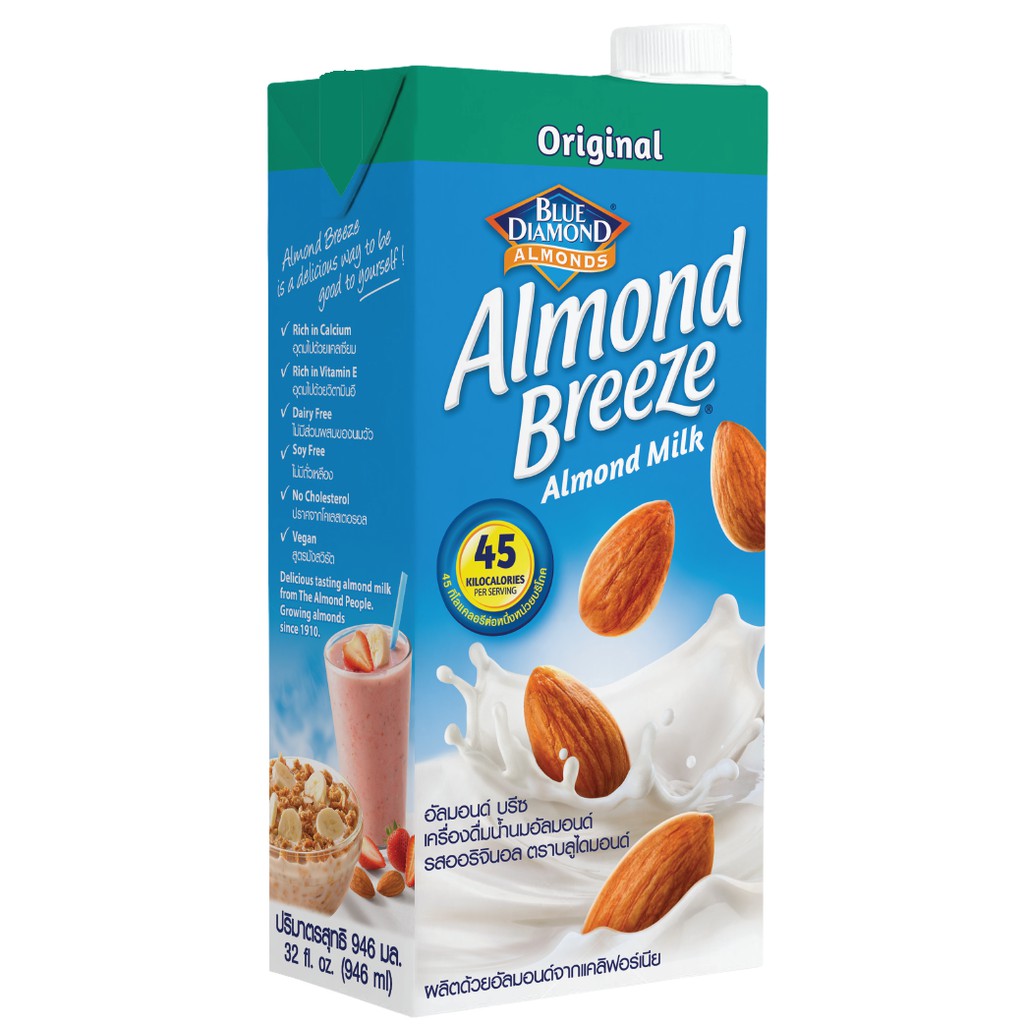 [ALMO1621 giảm 10% HĐ 132k] Sữa hạt hạnh nhân ALMOND BREEZE NGUYÊN CHẤT 946ml