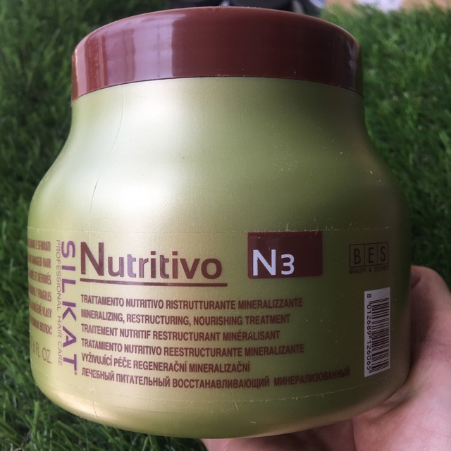 Hấp dầu phục hồi tóc Bes Hergen Silkat Nutritivo 500ml