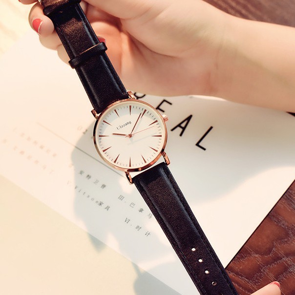 Đồng hồ thời trang nam nữ Ulzzang U023 dây da mềm, êm tay, mặt to cá tính | BigBuy360 - bigbuy360.vn