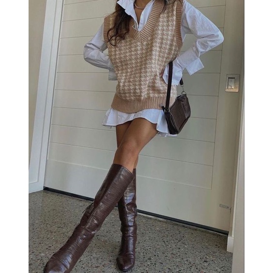 Áo len gile Sweater vest