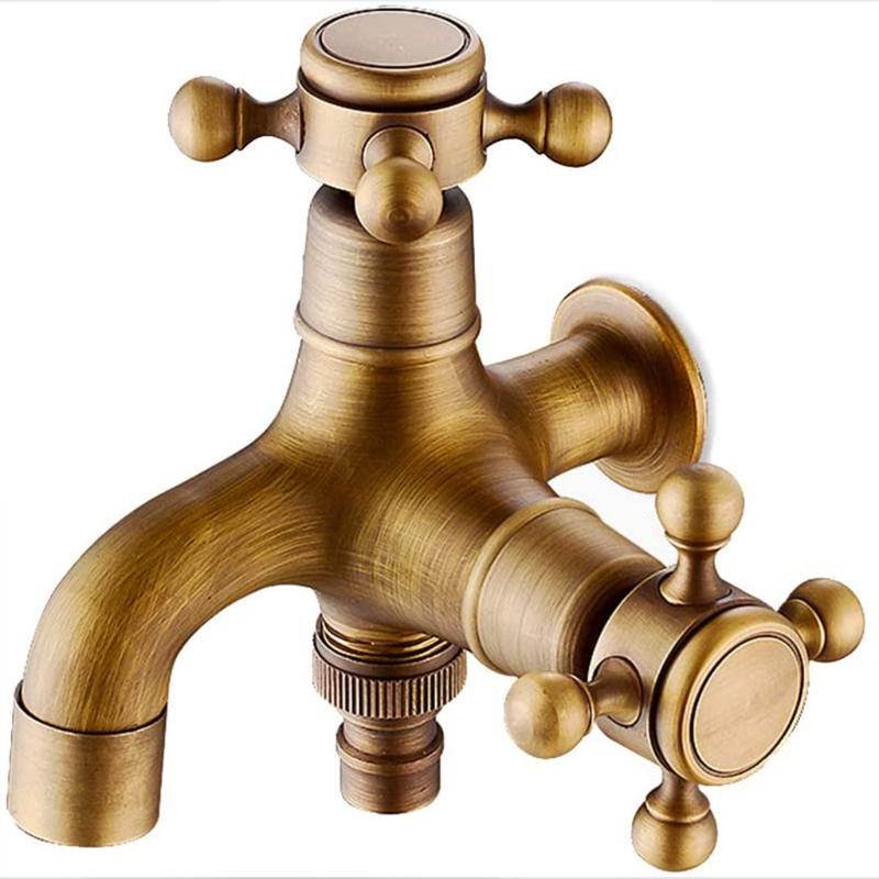 Vòi Nước Gắn Tường Bằng Đồng Thau Phong Cách Cổ Điển Châu Âu Đa Năng Tiện Dụng Cho Nhà Tắm / Sân Vườn