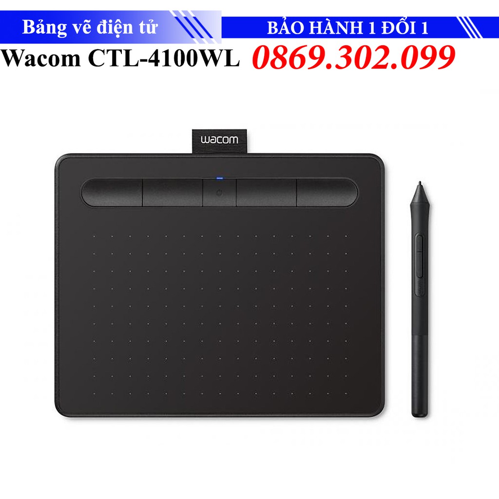 [Mã 151ELSALE hoàn 7% đơn 300K] Bảng vẽ điện tử Wacom Intuos S CTL-4100WL Bluetooth hỗ trợ đa nền tảng