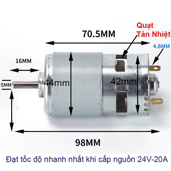 1 cái Motor 795 Trục Tròn, đường kính trục 5mm