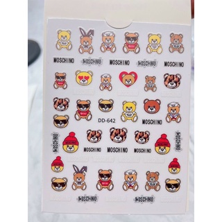 Sticker Gấu-Sticker Hoạt Hình Dán Móng-Nail