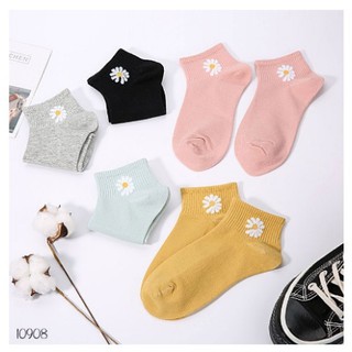 Set 10 đôi vớ tất in hình hoa cúc dễ thương cho bạn gái