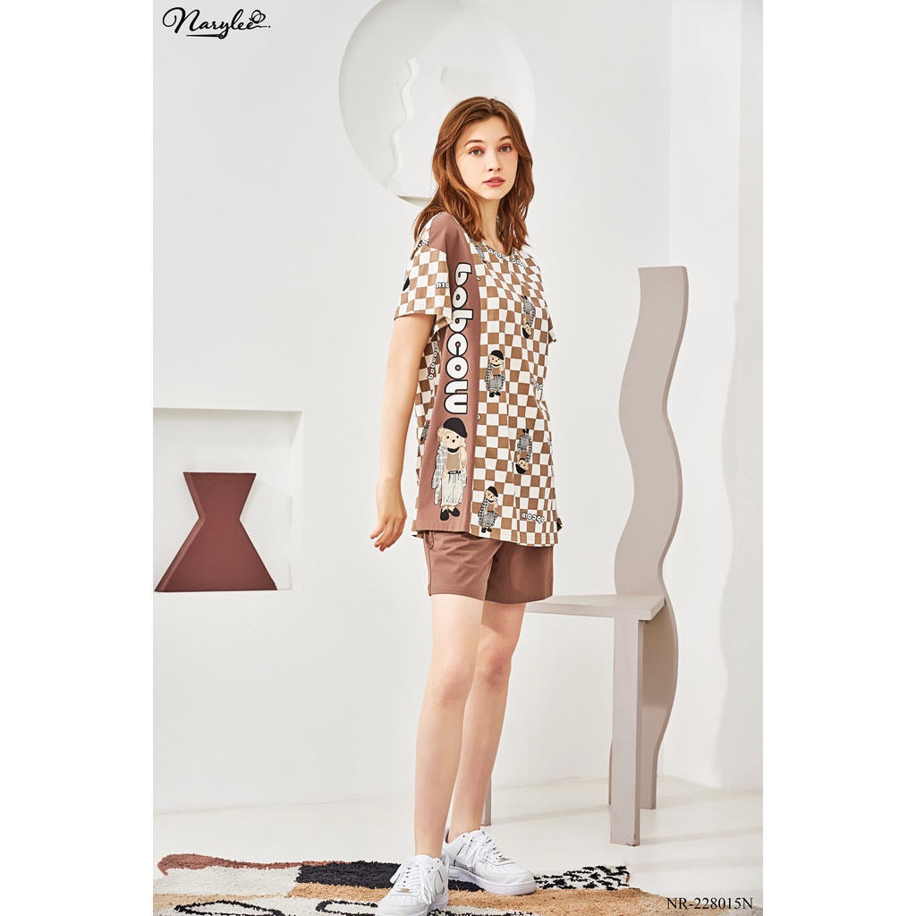 Đồ bộ mặc nhà nữ cao cấp Narylee áo cộc quần đùi chất cotton nhập khẩu mềm mịn chống tia UV kháng khuẩn mã NR228015