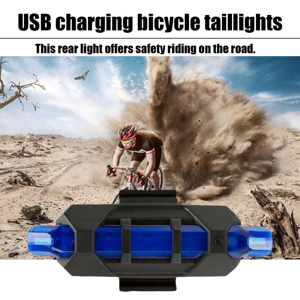 Đèn LED tín hiệu gắn đuôi xe đạp có cổng sạc USB