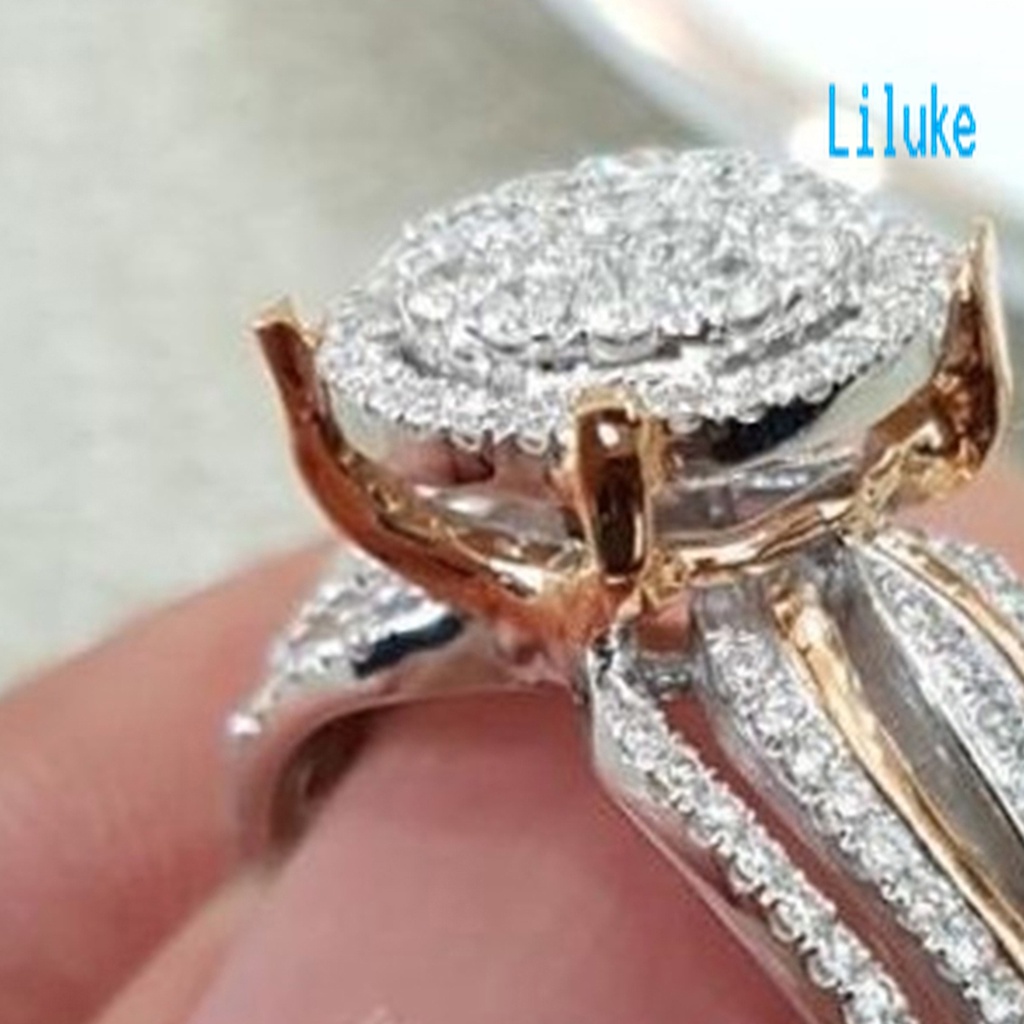 Nhẫn Đính Đá Liluke Khối Lượng Nhẹ Nhiều Lớp Không Phai Màu Cho Nữ