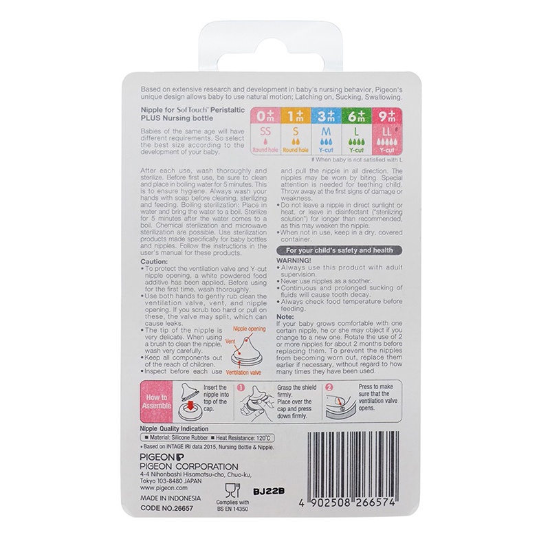 Núm Vú Silicon Siêu Mềm Cổ Rộng Pigeon Nhiều Size 2 Cái/Vỉ