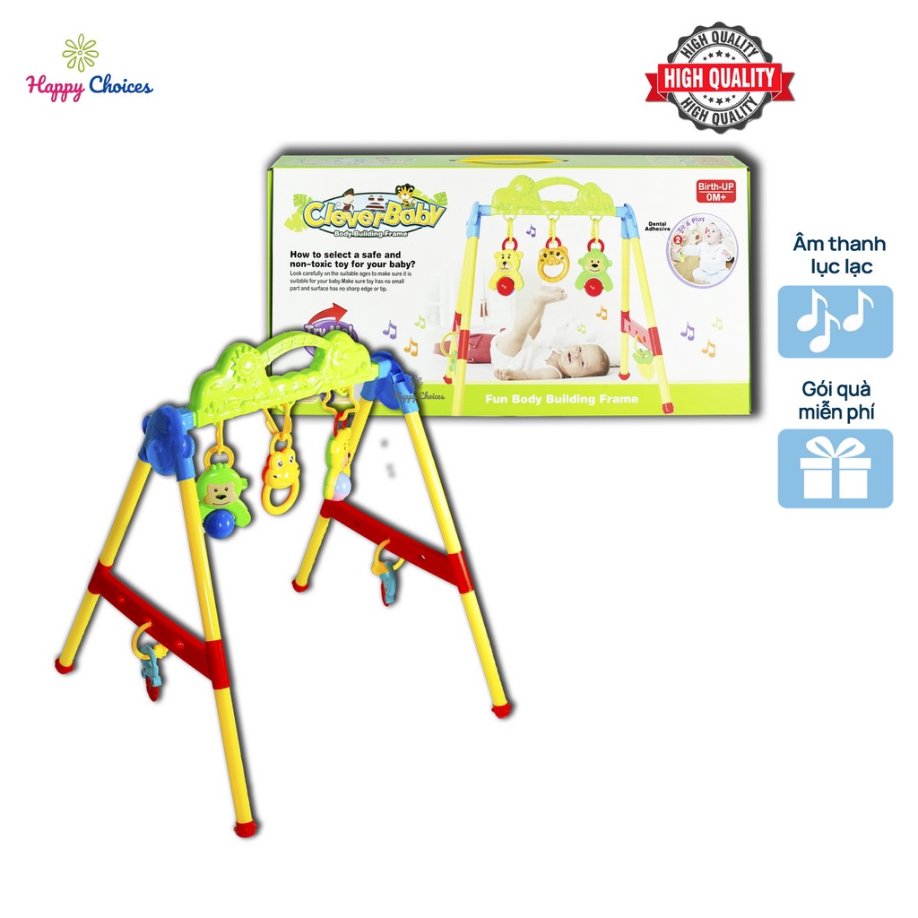 Kệ chữ A cho bé , đồ chơi cho trẻ sơ sinh, có âm thanh Clever Baby