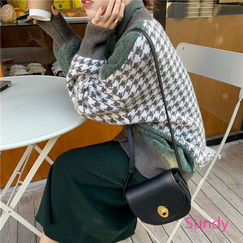 Áo khoác cardigan dệt kim dáng rộng phong cách retro Hàn Quốc thời trang cho nữ | BigBuy360 - bigbuy360.vn
