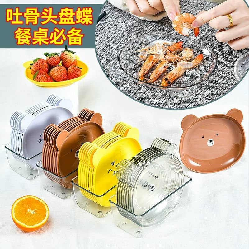 Sét 8 khay, đĩa hình gấu cao cấp ngộ ngĩnh bài trí thức ăn cho bé và cả gia đình