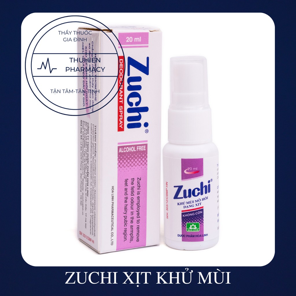 [Date 07/2022] XỊT ZUCHI - Khử mùi hôi dạng xịt (Lọ 20ml)