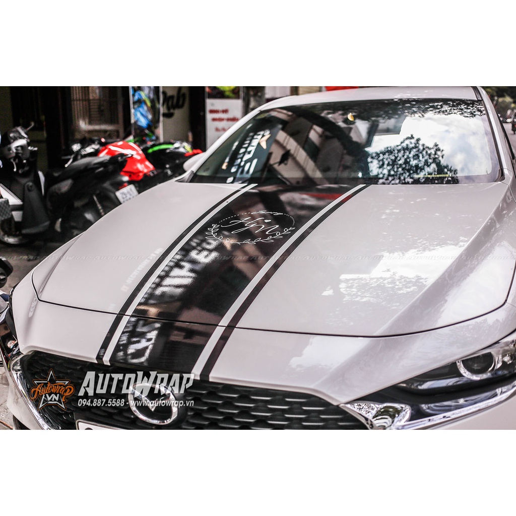 Tem họa tiết xe Mazda 3 96 Racing - Tem họa tiết ô tô, tem dán sườn xe thể thao