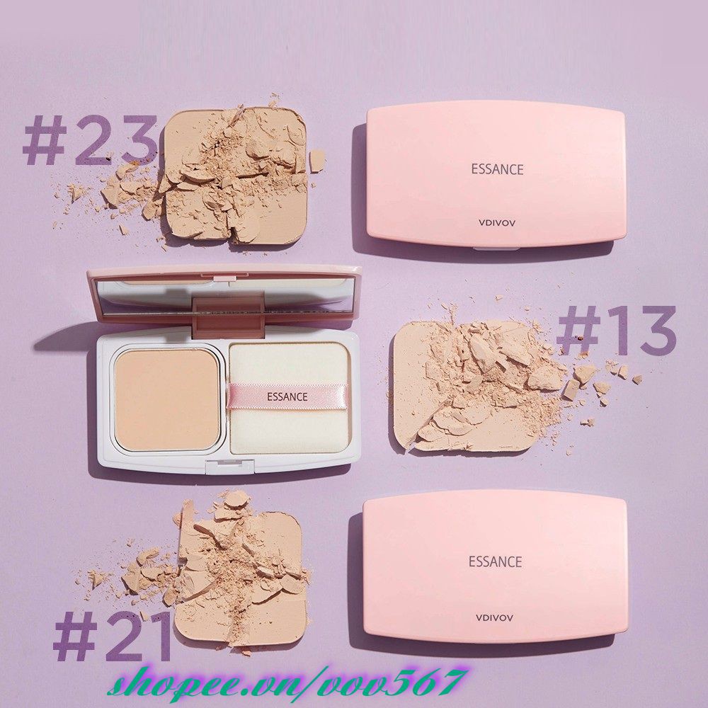 Phấn Nền Số 13 Tông Da Sáng Essance Siêu Mịn Lâu Trôi Veil Fit Two Way Cake Spf40 pa++ Chính Hãng.