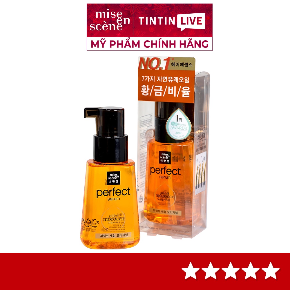 Tinh dầu dưỡng tóc Mise En Scene Perfect Serum Golden Morocco Argan Oil 80ml