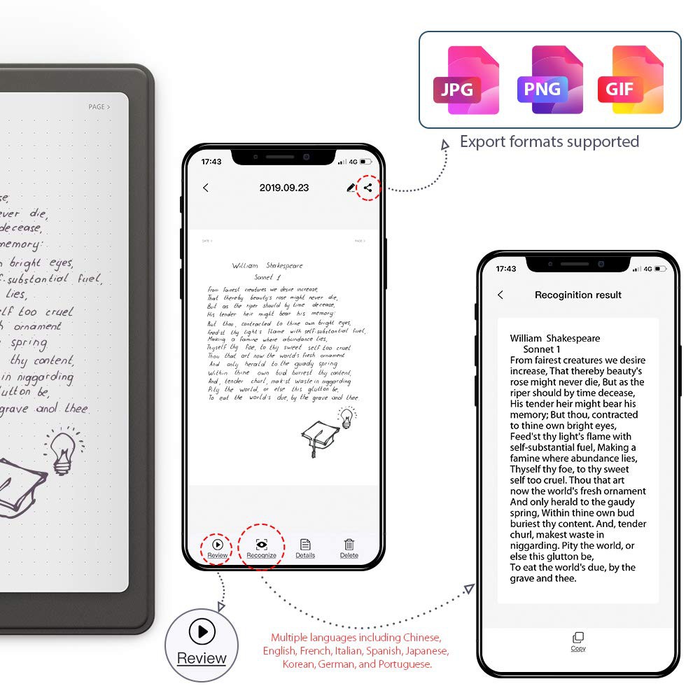 Sổ Tay Điện Tử Thông Minh XP-Pen Note Plus Smart Notepad Digital Notebook - Tặng Kèm Sổ A5 - Hàng Chính Hãng