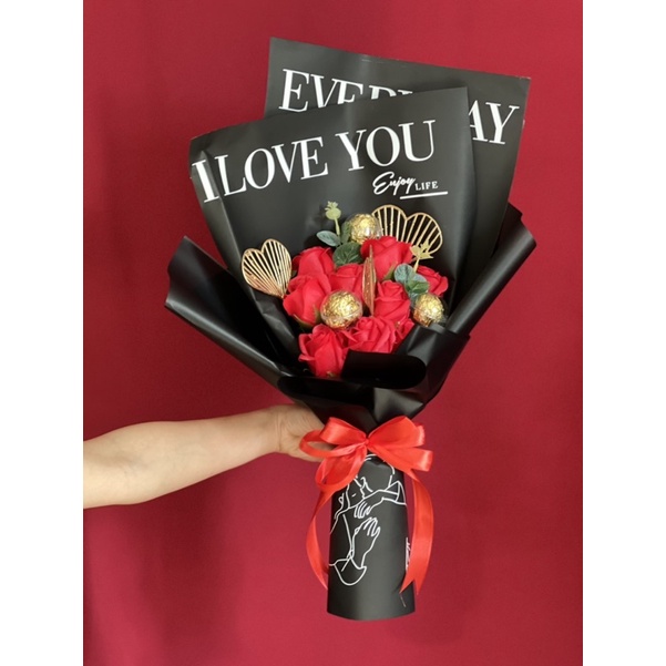 Hoa hồng Đỏ Mix Socola, quà tặng 14-02.#Valentine