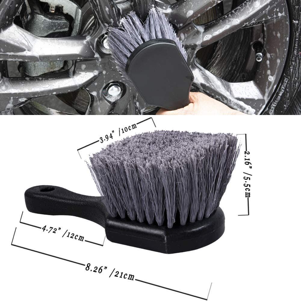 Bàn chải mềm vệ sinh vành bánh xe ô tô có tay cầm dài