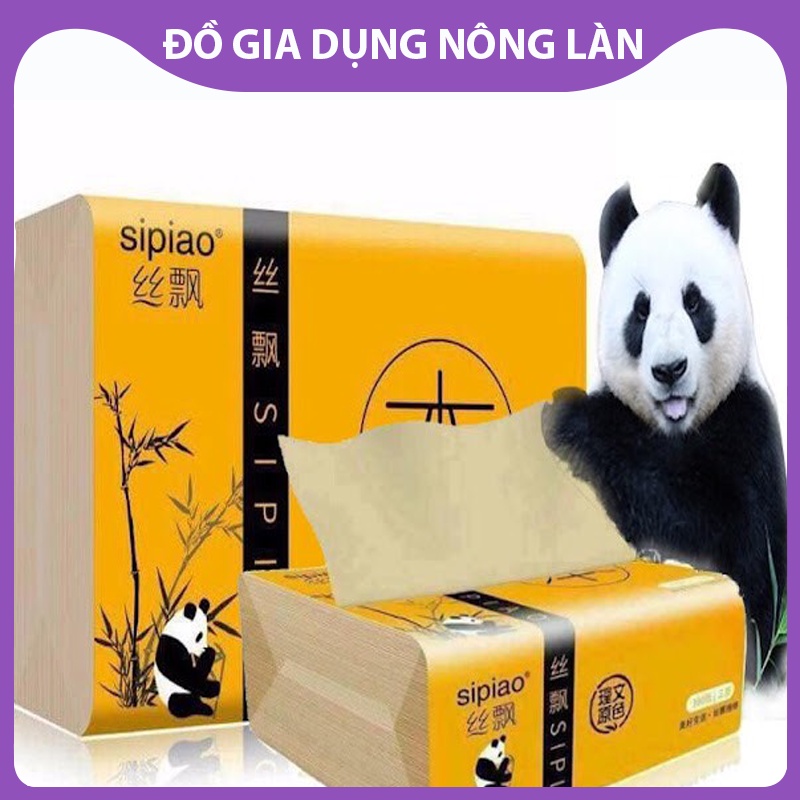 Khăn giấy ăn gấu trúc Sipiao NL Shop chính hãng, giấy rút gấu trúc đa năng mềm mại an toàn cho da(Gói 300 tờ)