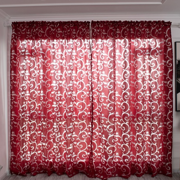 Rèm Cửa Sổ Họa Tiết Hoa Và Chim Phượng Hoàng 100x270cm