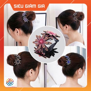 Kẹp búi tóc đính đá nhiều màu thời trang cho nữ