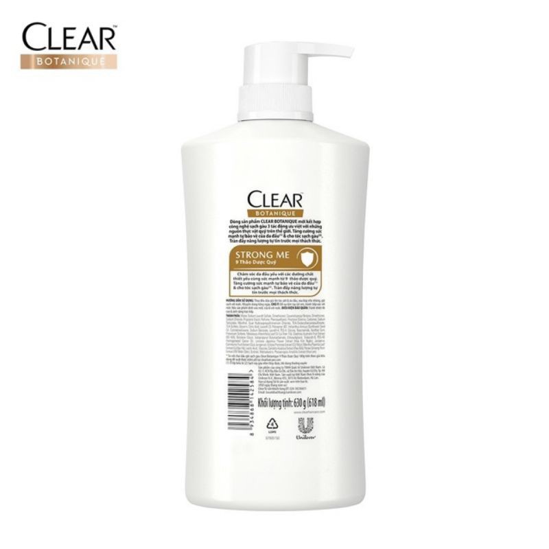 [Beman123]  Dầu gội Clear thảo dược 630g và 900g