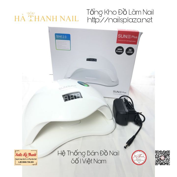 [ Bảo Hành 6 Tháng ] Máy Hơ Gel Sun5plus Tem Xanh UV Led 48w 36 Bóng