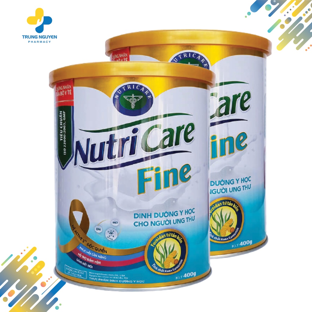 Sữa bột Nutricare Fine dinh dưỡng tăng cường miễn dịch cho bệnh nhân ung thư-900g