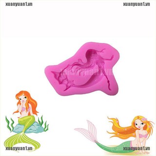 [XUANYUAN1] Khuôn silicone Làm Bánh / Sô Cô La / Kẹo Đường Hình Đuôi Cá
