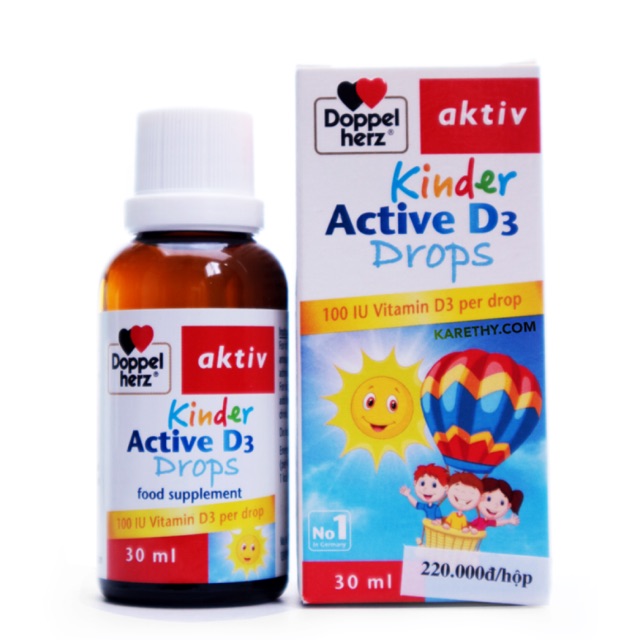Active D3 Drops-Aktiv Doppel herz- Vitamin D3 cho bé